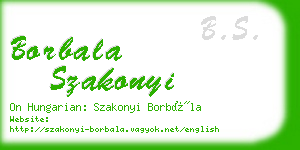 borbala szakonyi business card